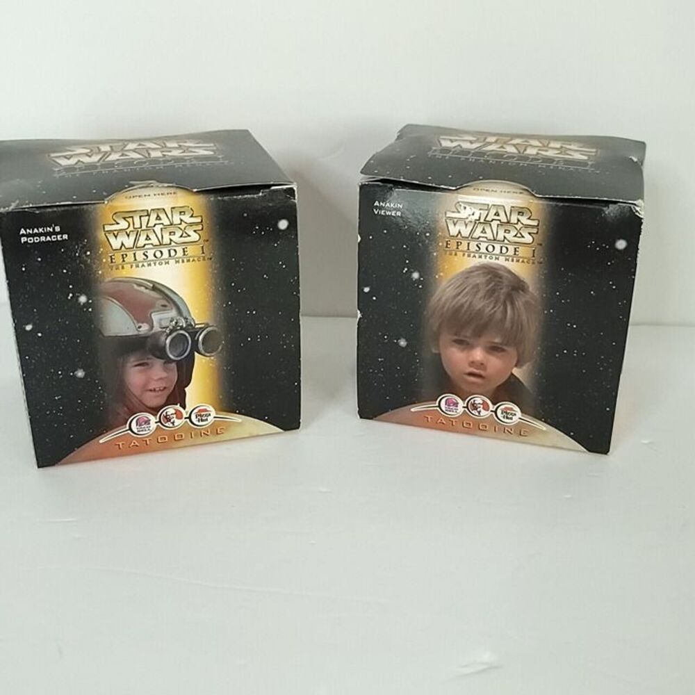 STAR WARS Episode 1 Phantom Menace Tatooine Taco Bell Podracer And Viewer